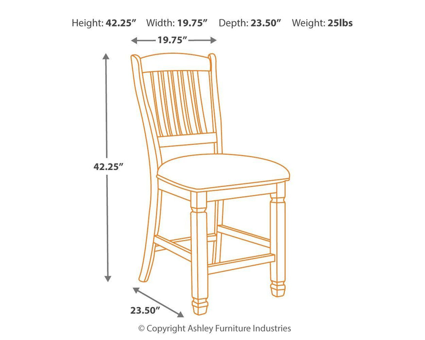 Bolanburg - Upholstered Barstool (2/cn)