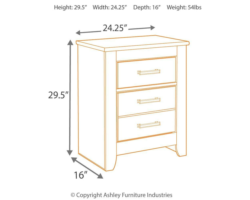 Brinxton - Two Drawer Night Stand