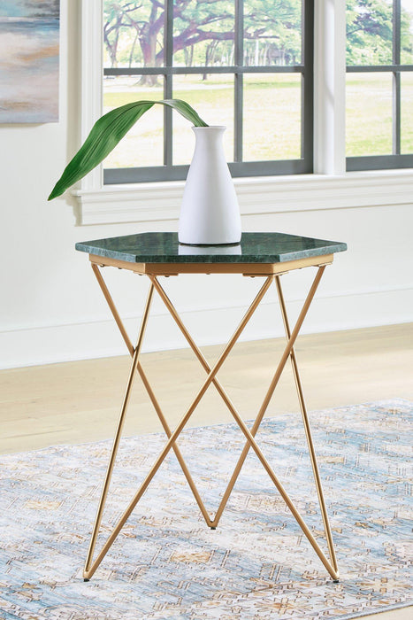 Engelton Green/Gold Accent Table