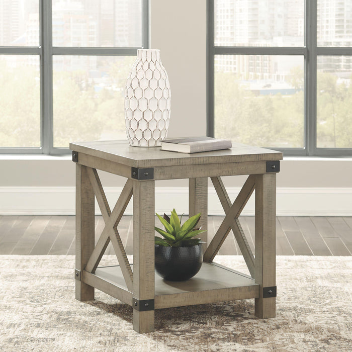 Aldwin - Rectangular End Table - Crossbuck Styling