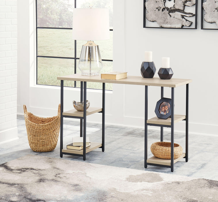 Waylowe - Home Office Desk - Double-shelf Pedestal