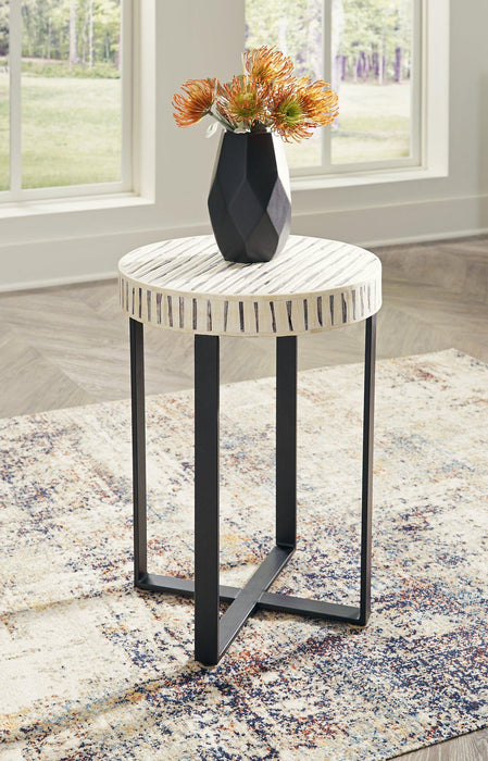 Crewridge Black/Cream Accent Table