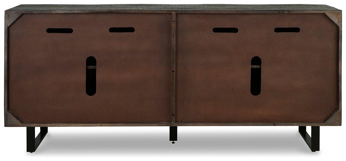 Kevmart Grayish Brown/Black Accent Cabinet