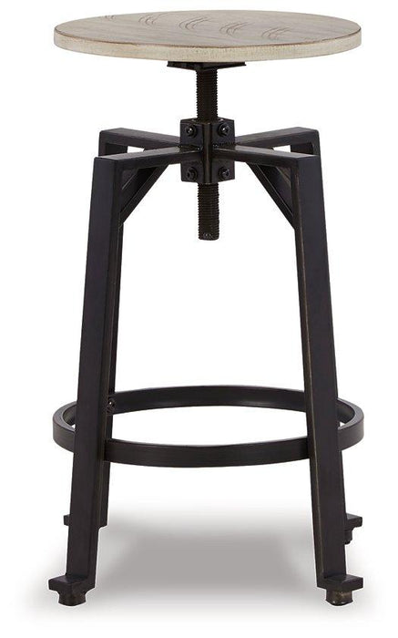 Karisslyn Whitewash/Black Counter Height Stool