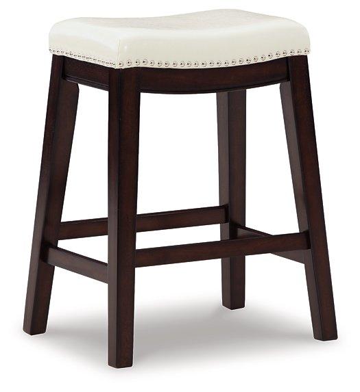 Lemante Ivory/Brown Counter Height Bar Stool