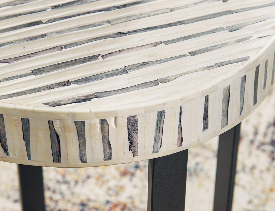 Crewridge Black/Cream Accent Table