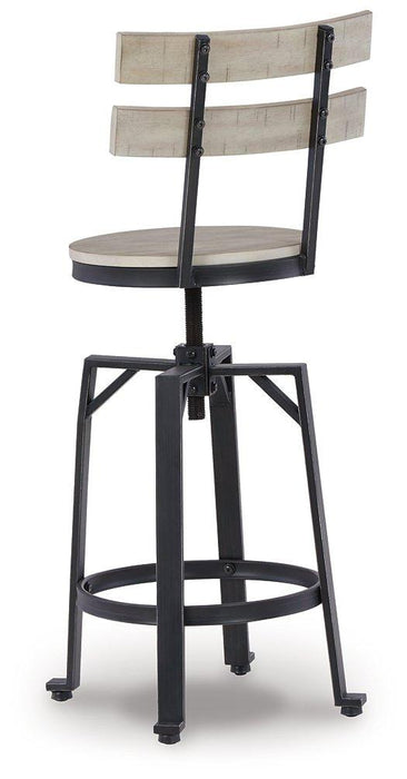 Karisslyn Whitewash/Black Counter Height Bar Stool (Set of 2)