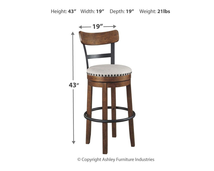 Valebeck - Tall Uph Swivel Barstool(1/cn)