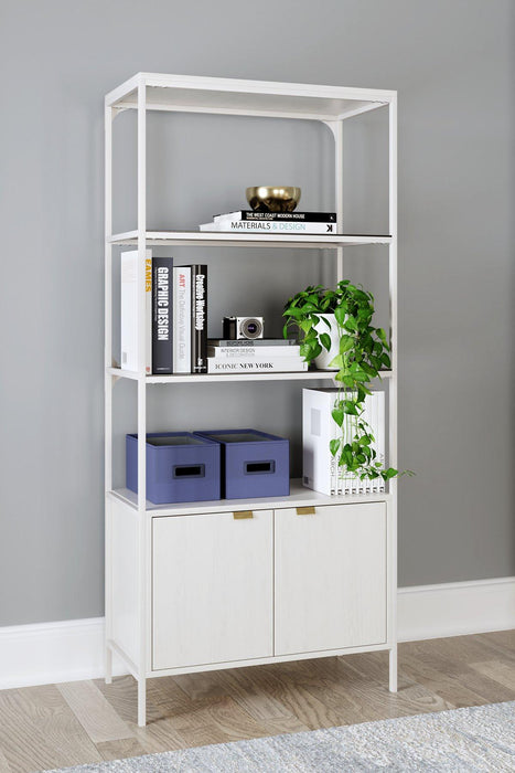 Deznee White Large Bookcase