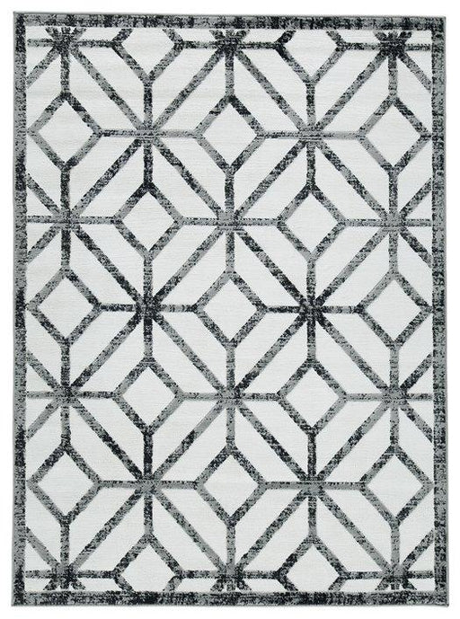 Reidland Black/Cream/Gray 5'3" x 7'3" Rug image