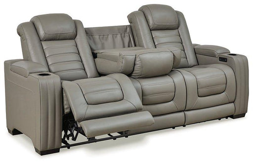 Backtrack Gray Power Reclining Sofa image