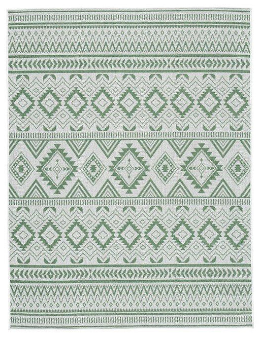 Kierick Green/Cream 5'3" x 7' Rug image